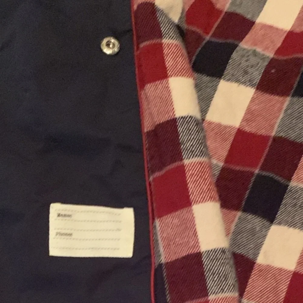 Zara BabyGirl Collection Blue Red Plaid Fleece Lined Hood Coat Pockets Size 2/3